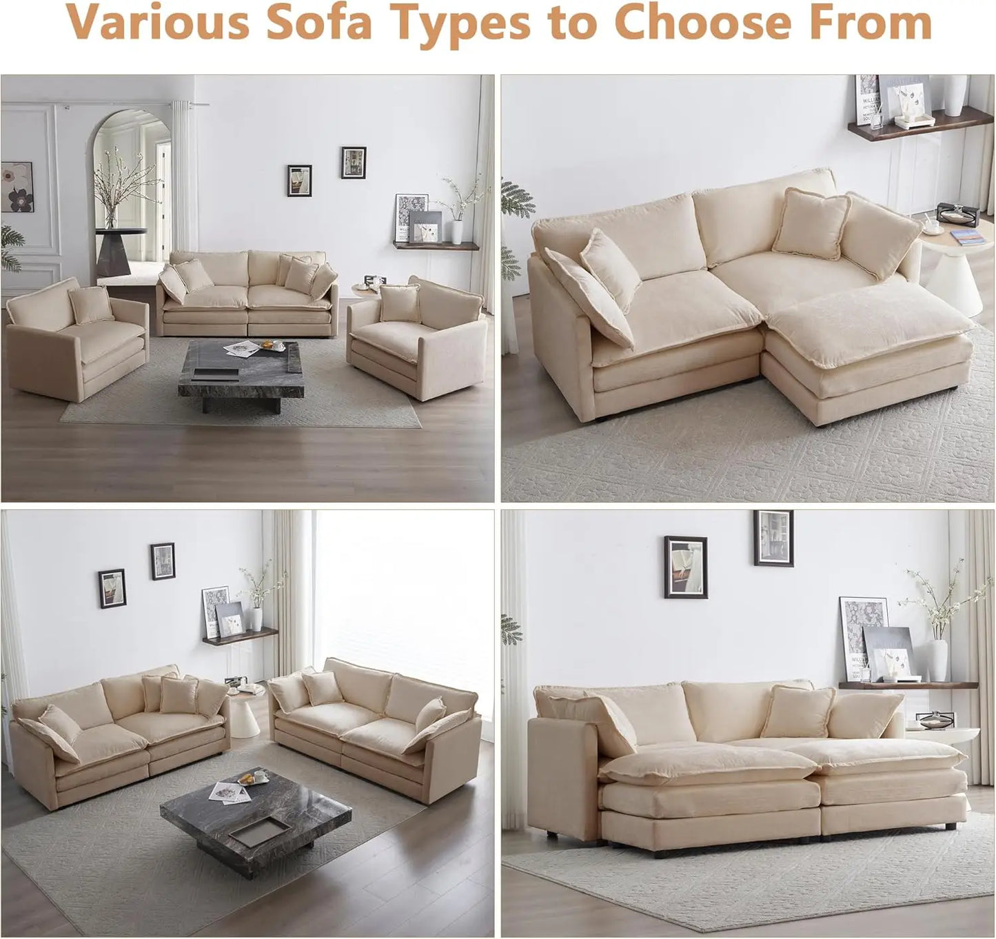 Luxury Loveseat Sofa Couch