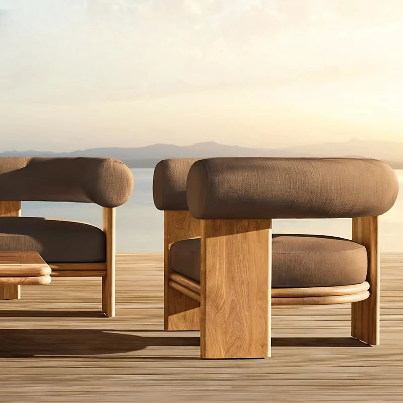 Garden Luxury Comfortable Teak Waterproof Table and Chairs