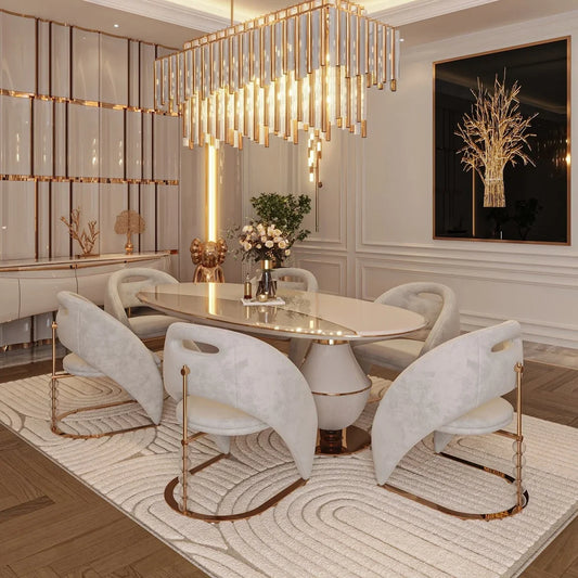 Italian style light luxury armchair