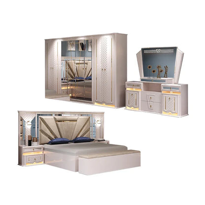 A Turkish Ensemble Coucher Double Wooden King Size Bed