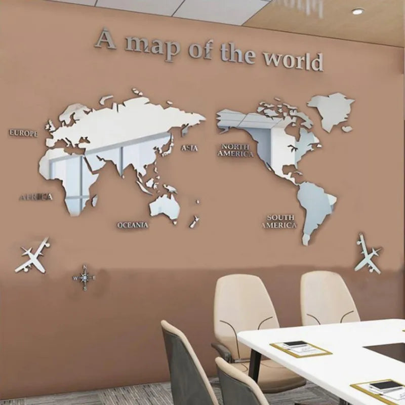 World Map Acrylic 3D