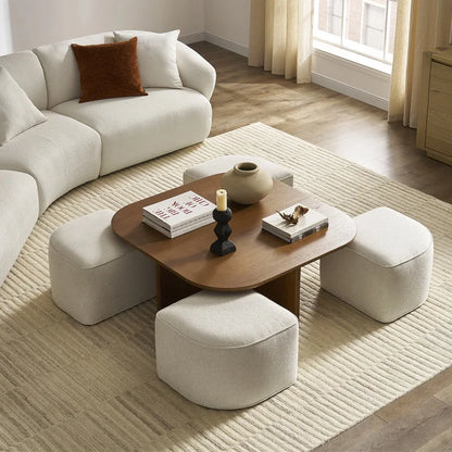 Medieval wabi-sabi wood coffee table