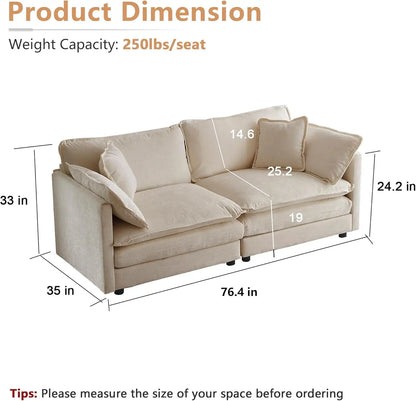 Luxury Loveseat Sofa Couch