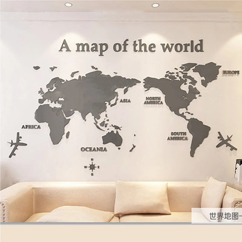 World Map Acrylic 3D