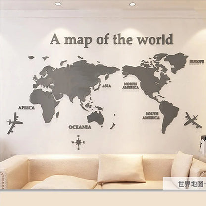 World Map Acrylic 3D