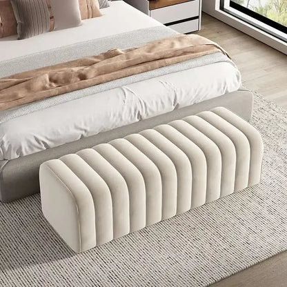 Soft velvet modern bench