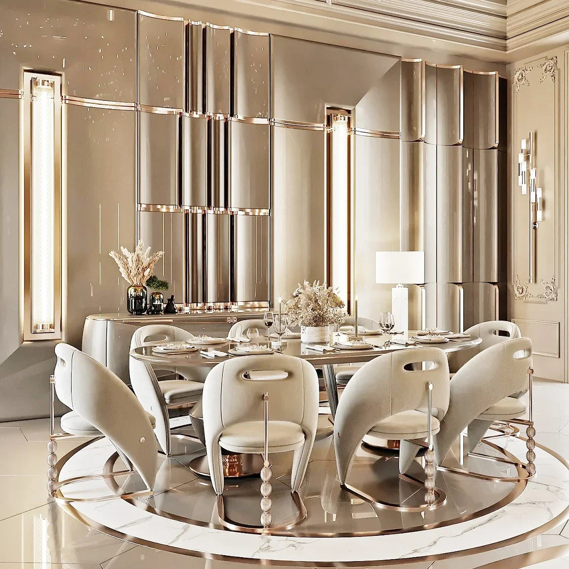 Italian style light luxury armchair