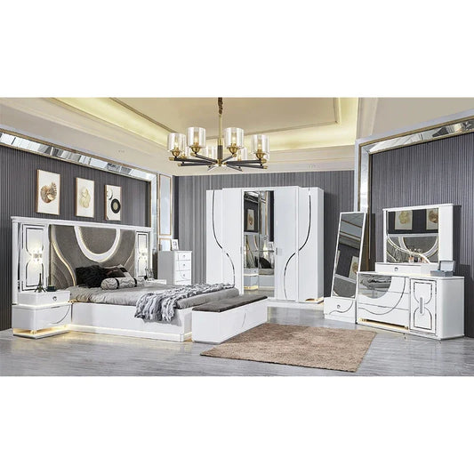 Modern Home Wooden Frame King Size Bed