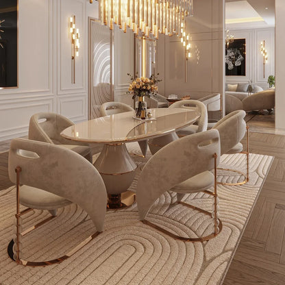 Italian style light luxury armchair