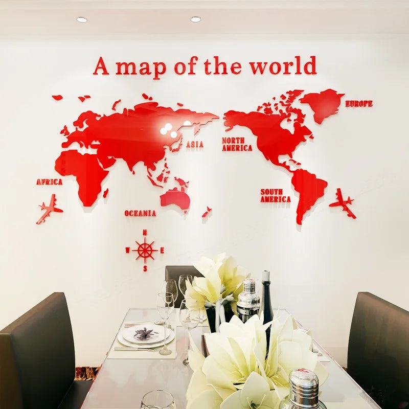 World Map Acrylic 3D