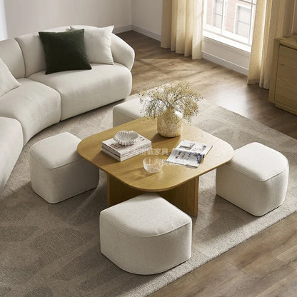 Medieval wabi-sabi wood coffee table