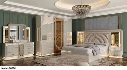 Modern Home Wooden Frame King Size Bed