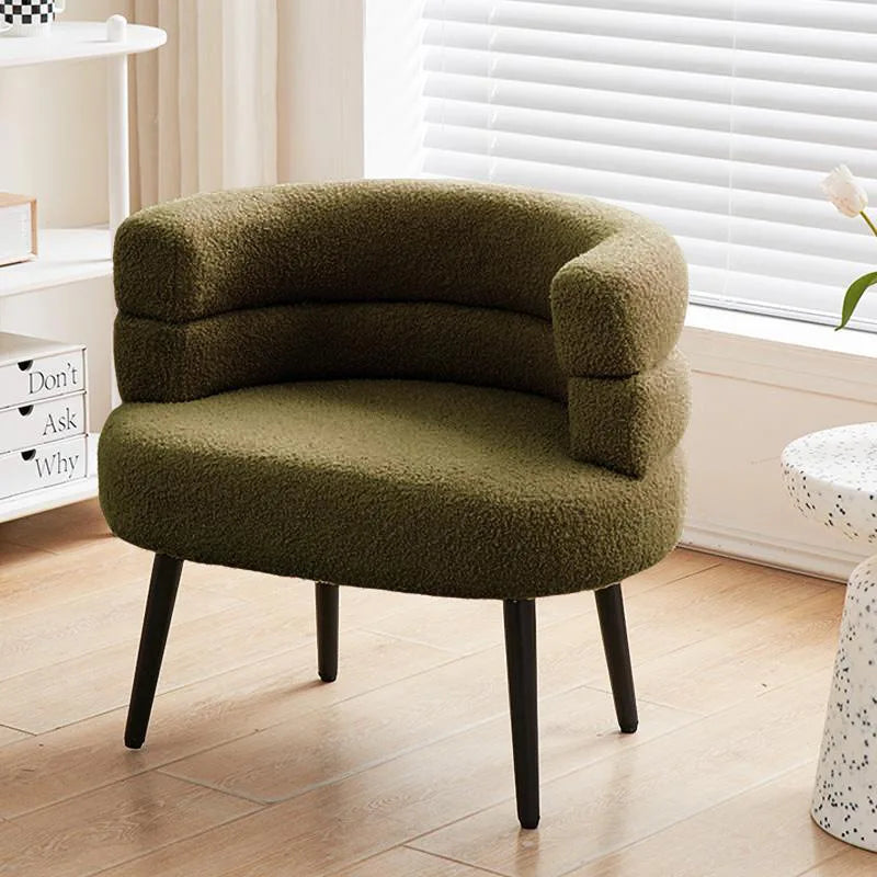 Winter lamb velvet dressing chair