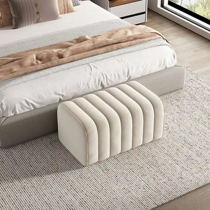 Soft velvet modern bench