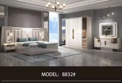 Modern Home Wooden Frame King Size Bed