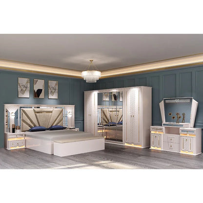 A Turkish Ensemble Coucher Double Wooden King Size Bed