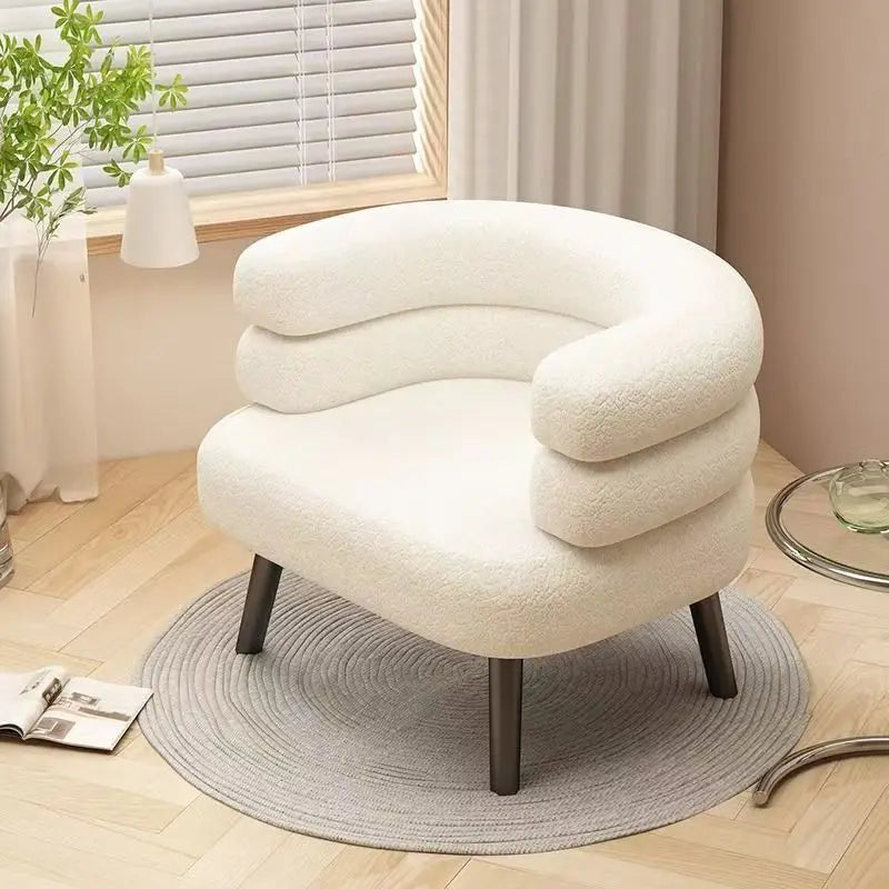 Winter lamb velvet dressing chair