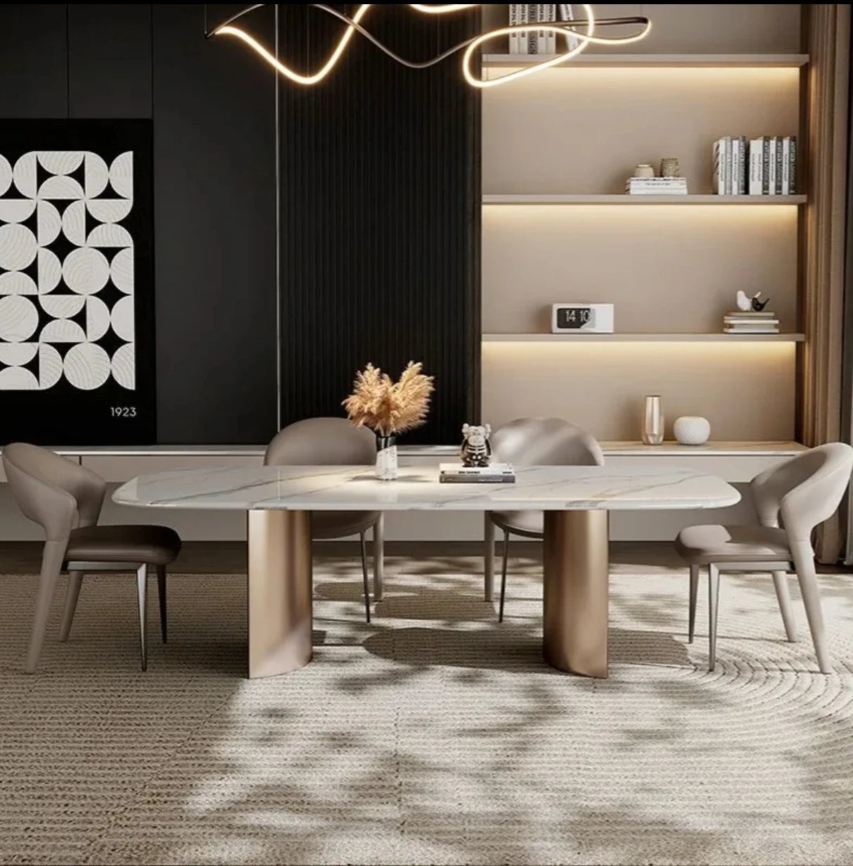 Nordic Modern Luxury Leather Dining Chair