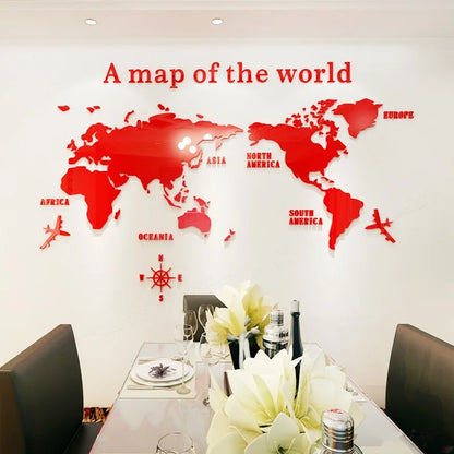 World Map Acrylic 3D