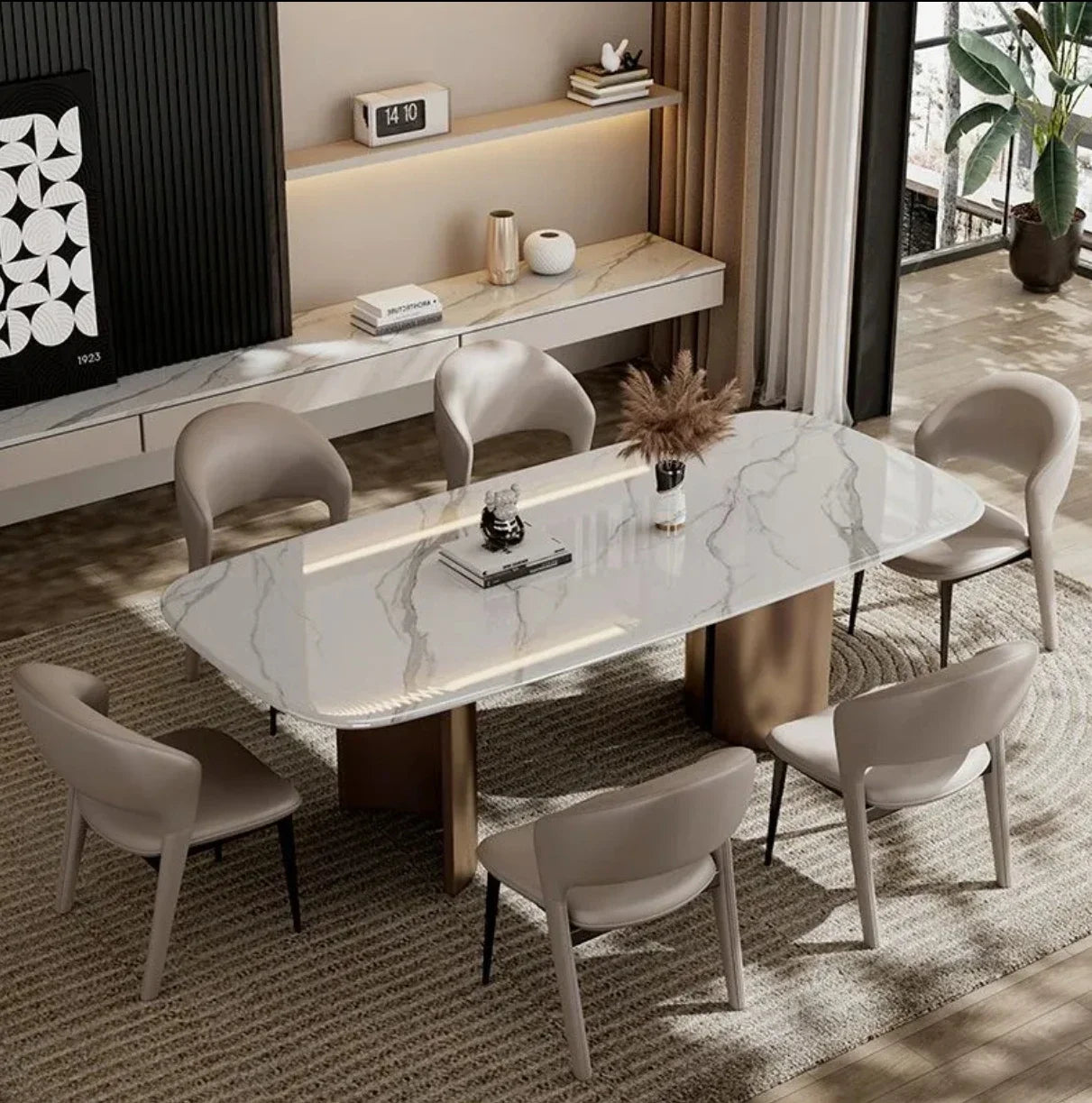 Nordic Modern Luxury Leather Dining Chair