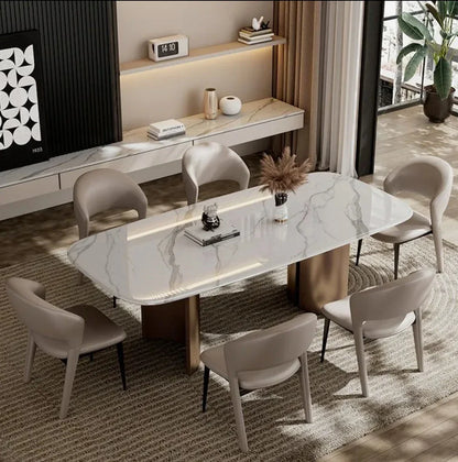 Nordic Modern Luxury Leather Dining Chair