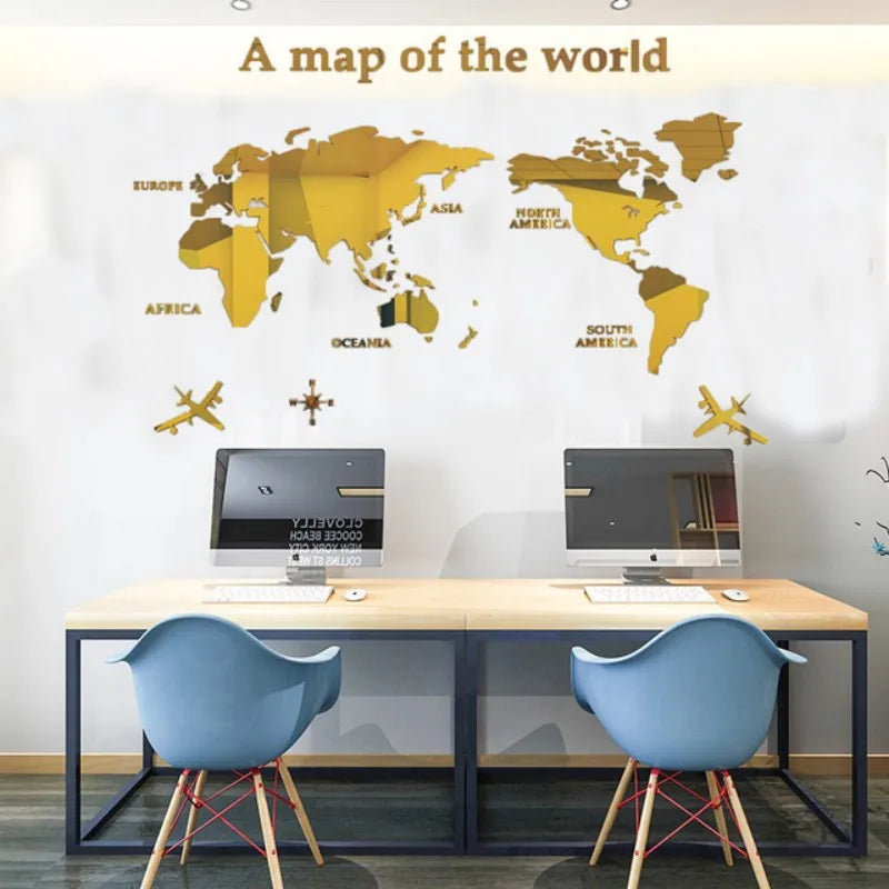 World Map Acrylic 3D