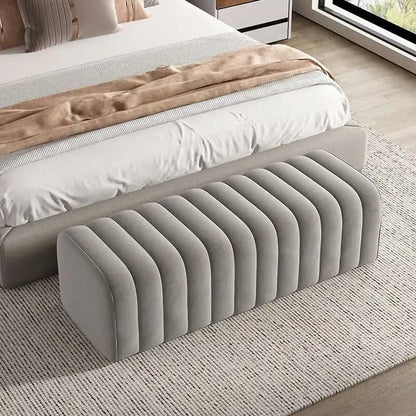 Soft velvet modern bench