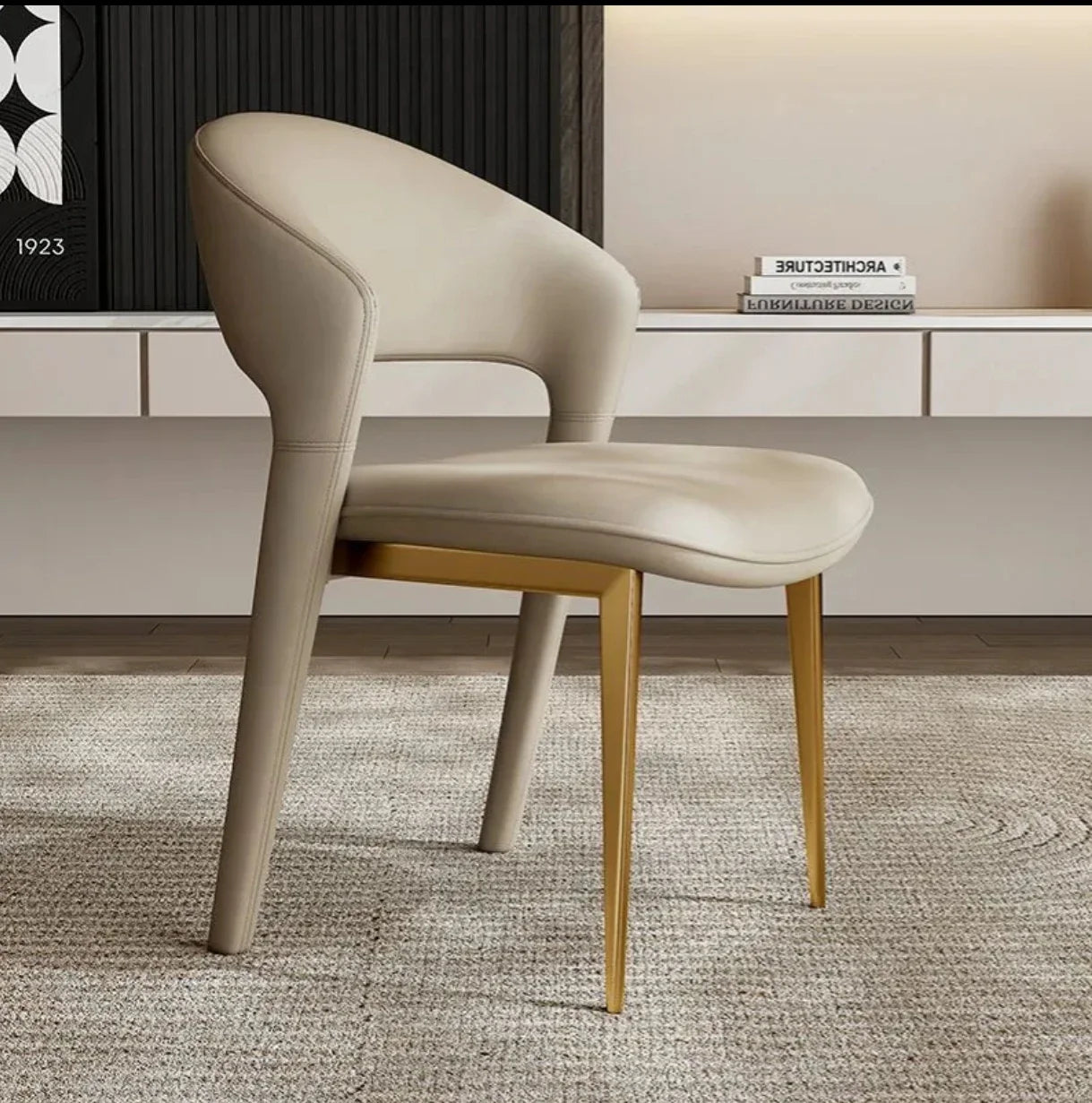 Nordic Modern Luxury Leather Dining Chair