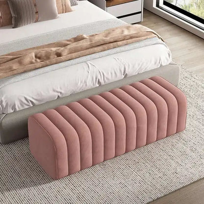 Soft velvet modern bench