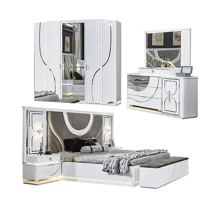Modern Home Wooden Frame King Size Bed