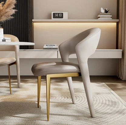 Nordic Modern Luxury Leather Dining Chair