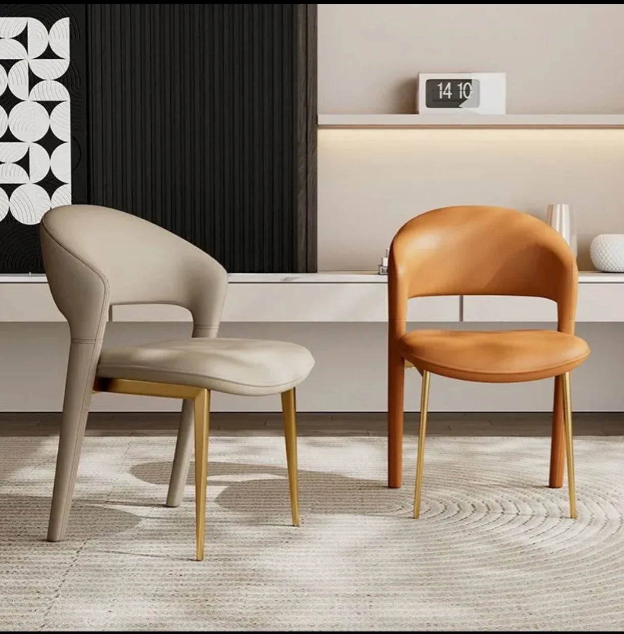 Nordic Modern Luxury Leather Dining Chair