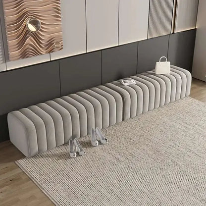 Soft velvet modern bench