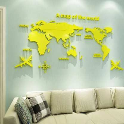 World Map Acrylic 3D
