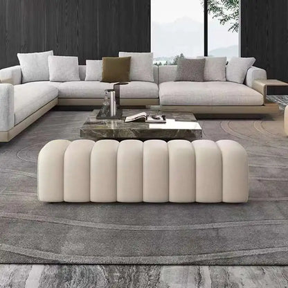 Soft velvet modern bench