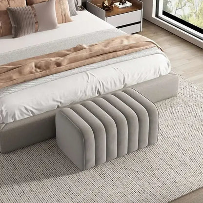 Soft velvet modern bench